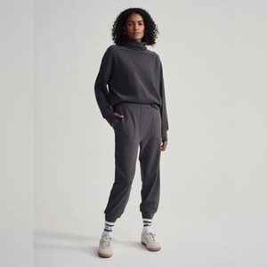 Varley Brushed Rib Slim Cuff Pant 25" Size:XXS Color: Black Marl (Dark Grey)